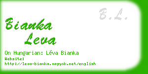 bianka leva business card